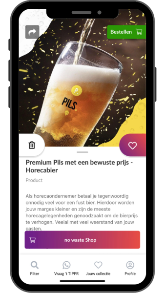 TIPPR app: premium pils met een bewuste prijs Horecabier