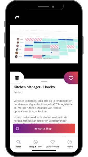 TIPPR app: Horeko kitchen manager