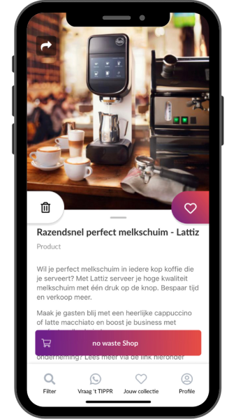 TIPPR app: razendsnel perfect melkschuim Lattiz