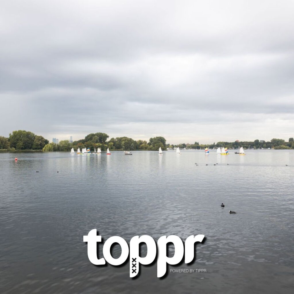 Uitzicht kralingse plas Restaurant de Tuin in Rotterdam