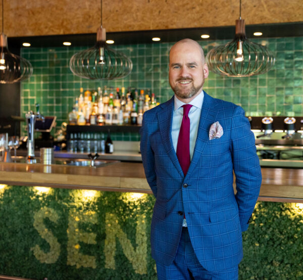 Jérôme Vollebergh bij restaurant Sense van de  Hotelschool The Hague
