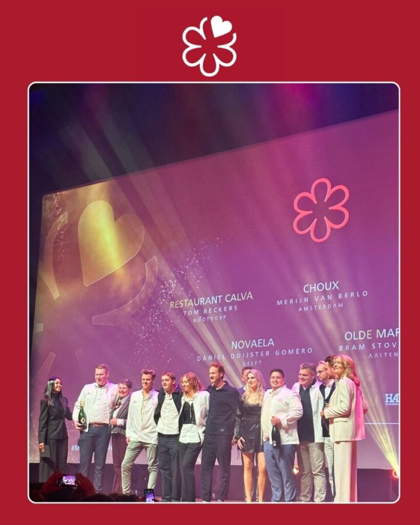 Alle chefs met 1 ster op het podium van Mexx Maasricht MICHELIN ceremonie
